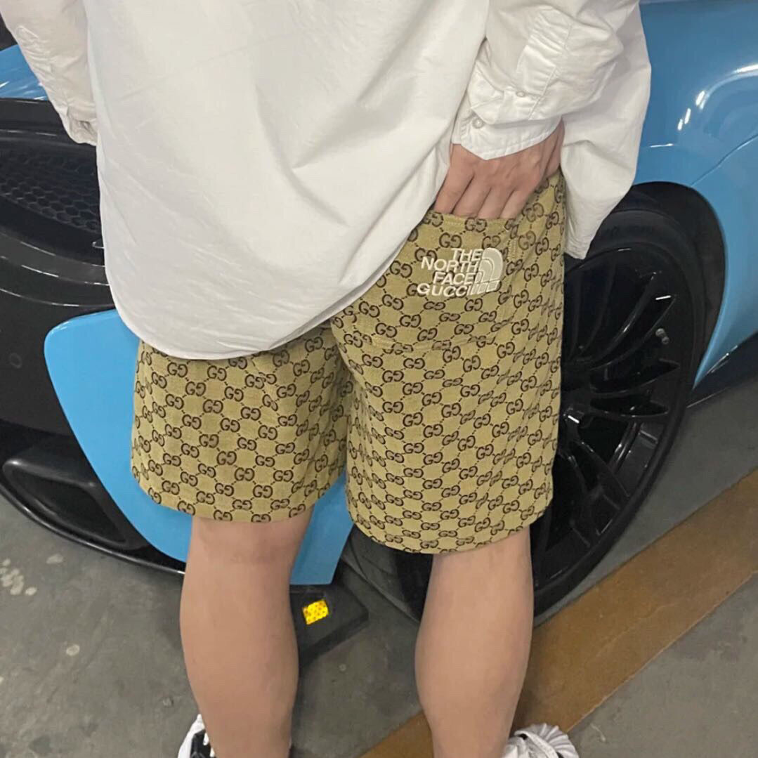 Summer's new embroidered logo elastic drawstring shorts H02