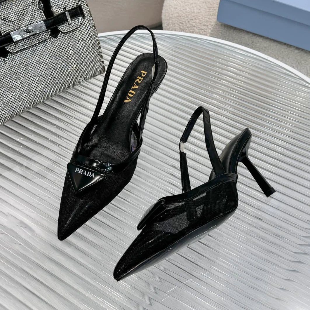 New pointy toe mesh fashion high heel sandals 1025041113