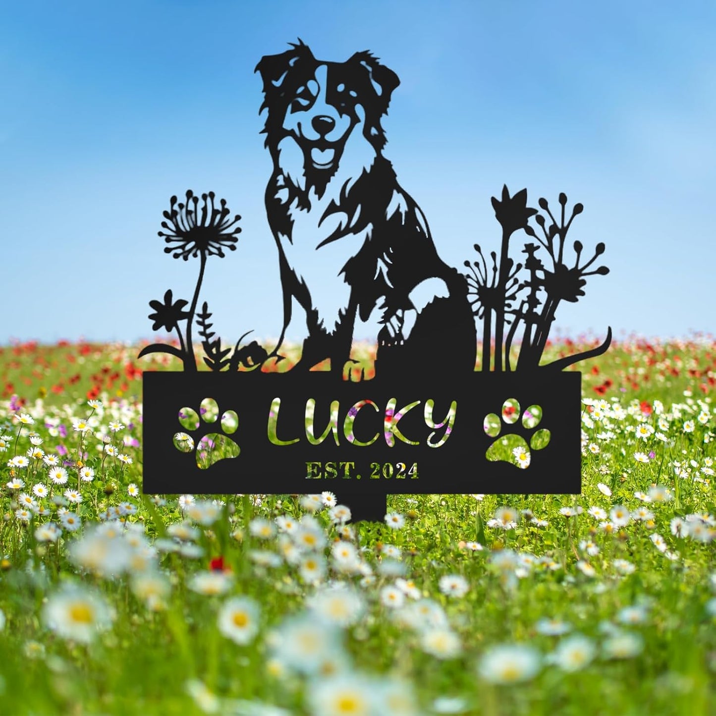 Rustic Iron Pet Memorial - Personalized Sign for Honoring Cats & Dogs