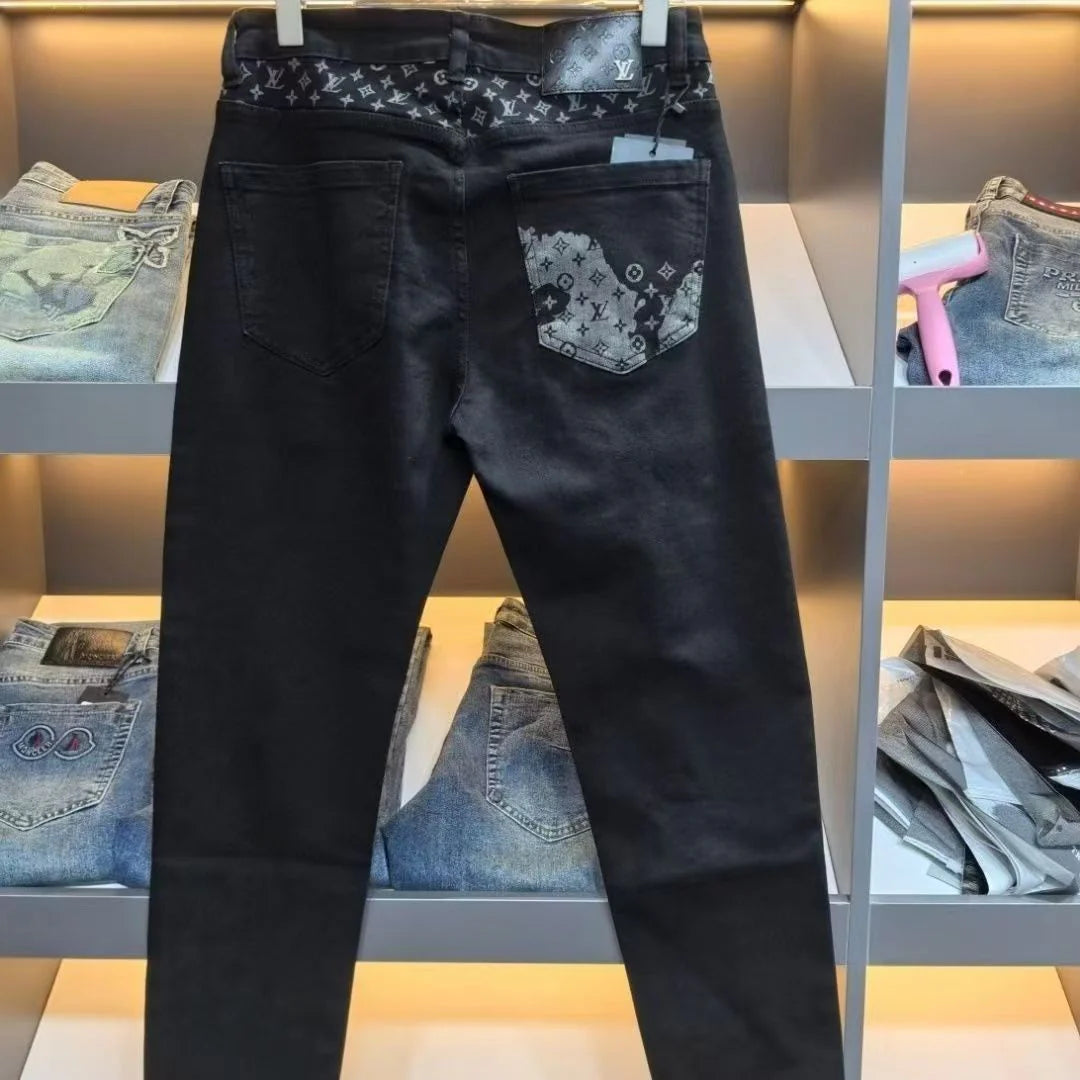 Men's denim casual cool straight leg pants 1024110817