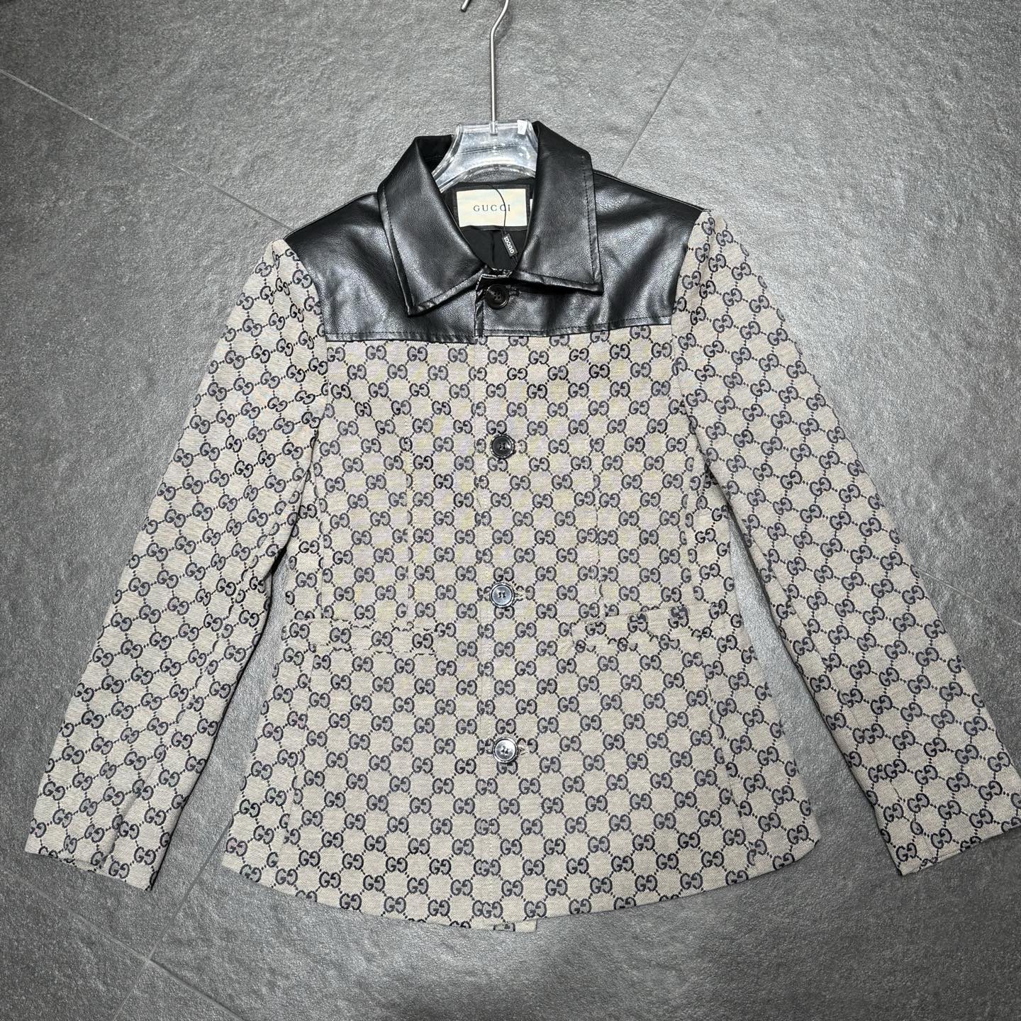 GG Paneled leather suit 1825040808