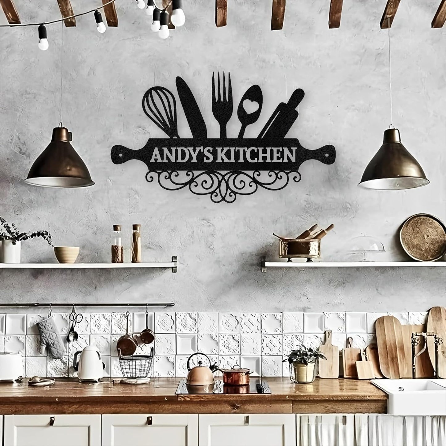 Custom Metal Kitchen Plaque  , Housewarming Gift