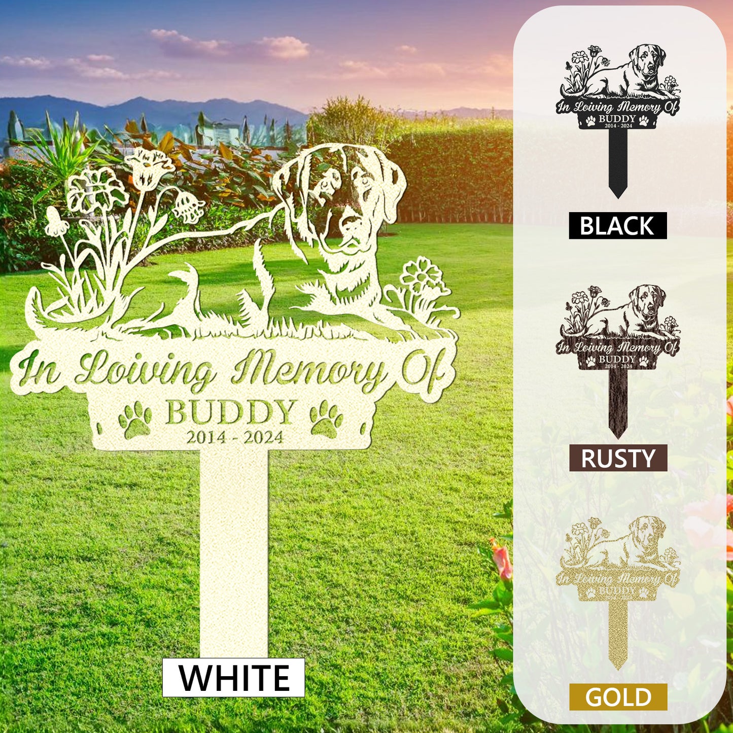 Labrador Memorial Garden Sign, Personalized Labrador Dog Memorial Sign, Pet Loss Tribute, Dog Loss Garden