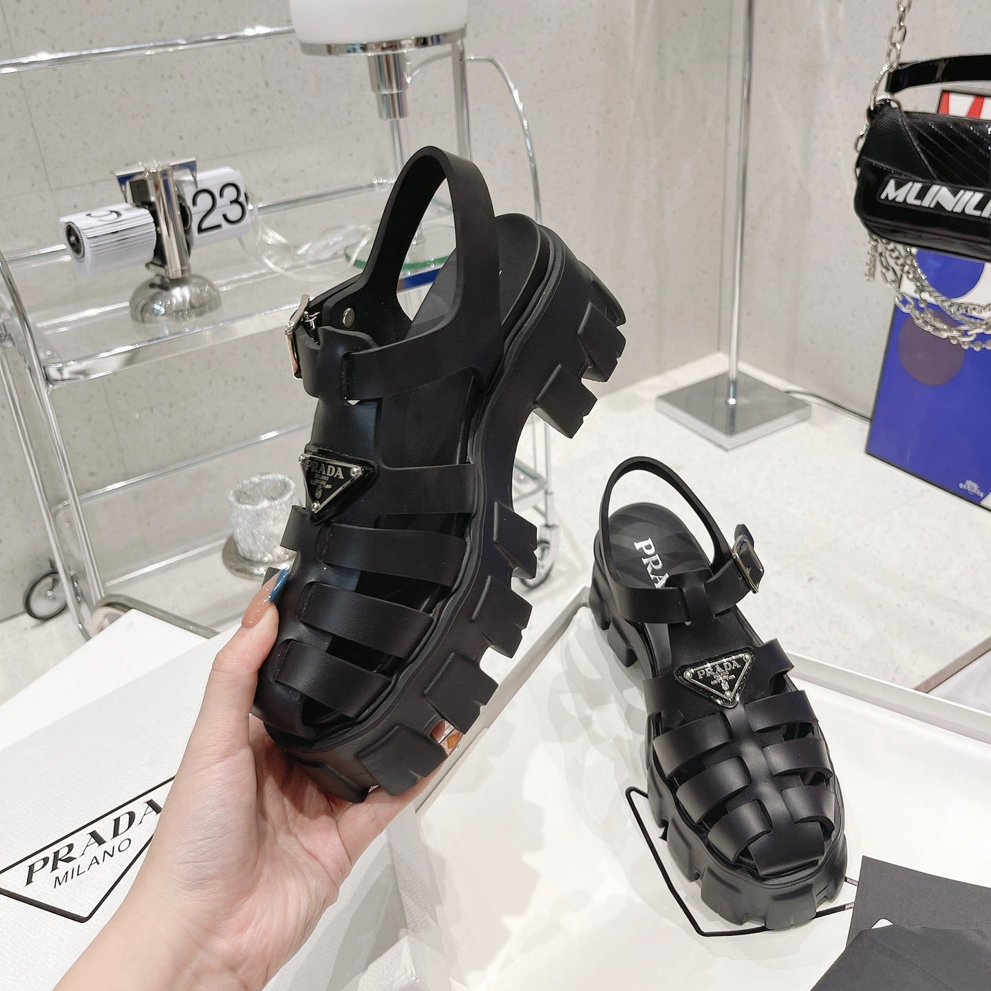 P luxury leather sandals XC0723081601