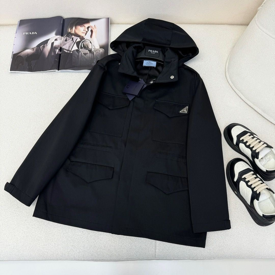PR waisted hooded jacket 1824091813