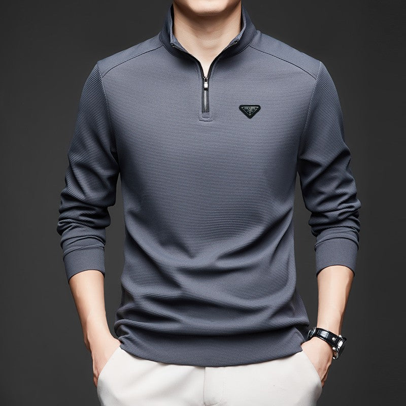 PR Half-zip stand collar top 1824091108