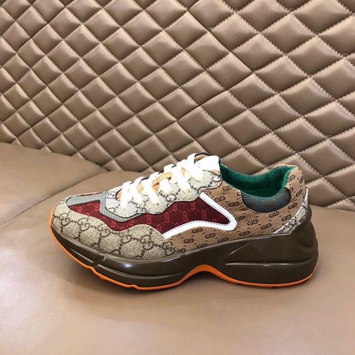 Brown platform sneakers