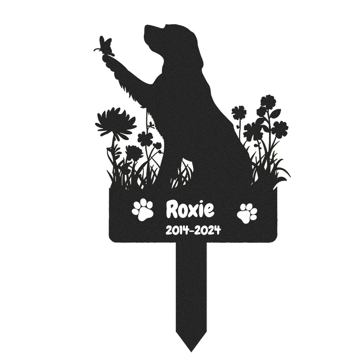 Golden Retriever Memorial Stake Sign, Custom Dog Cemetery Stake,Golden Retriever Memorial,Loss of Dog Gift