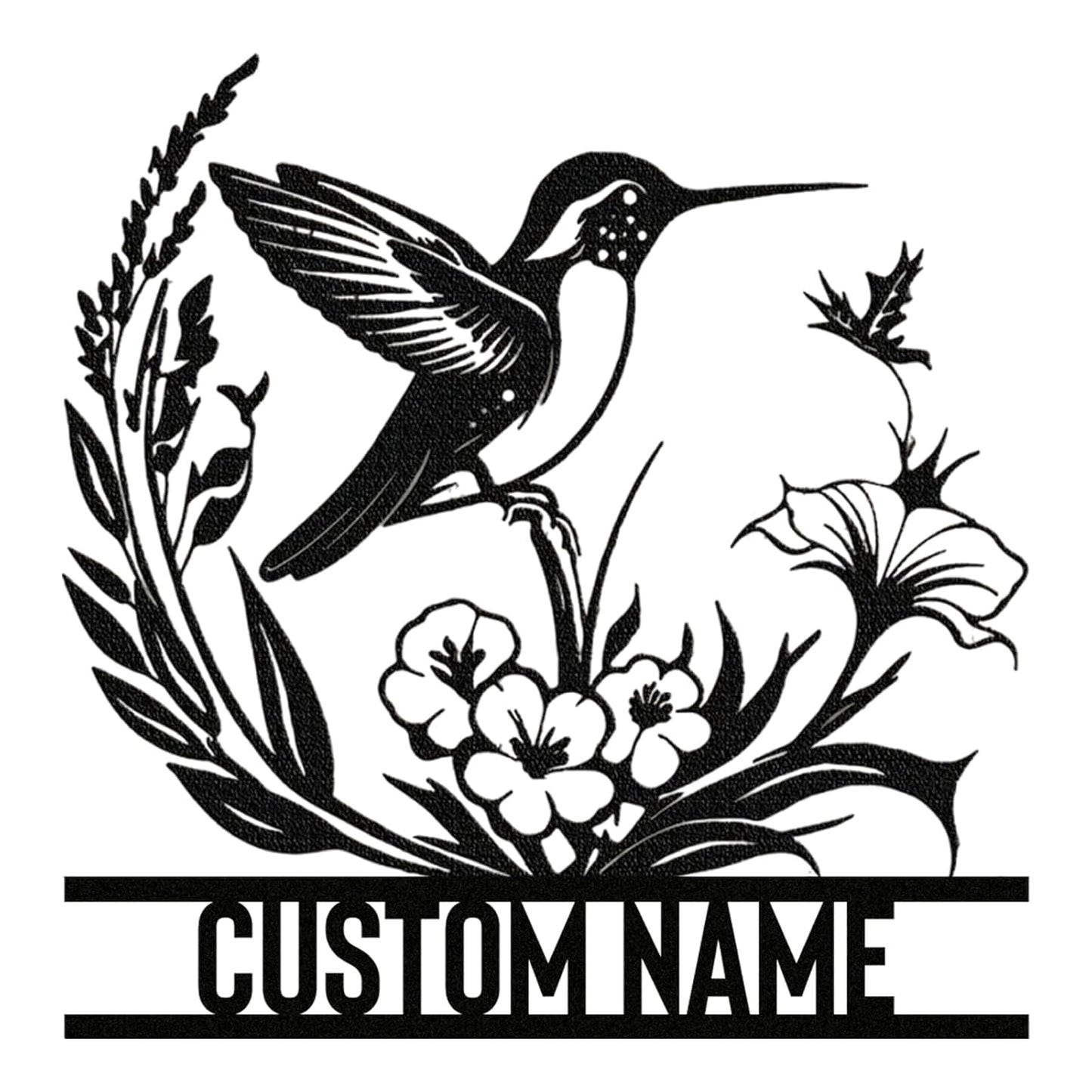 Personalized Metal Signs, Metal Name Sign Birds Welcome Plaque, Custom Garden Sign Yard Signs ms011
