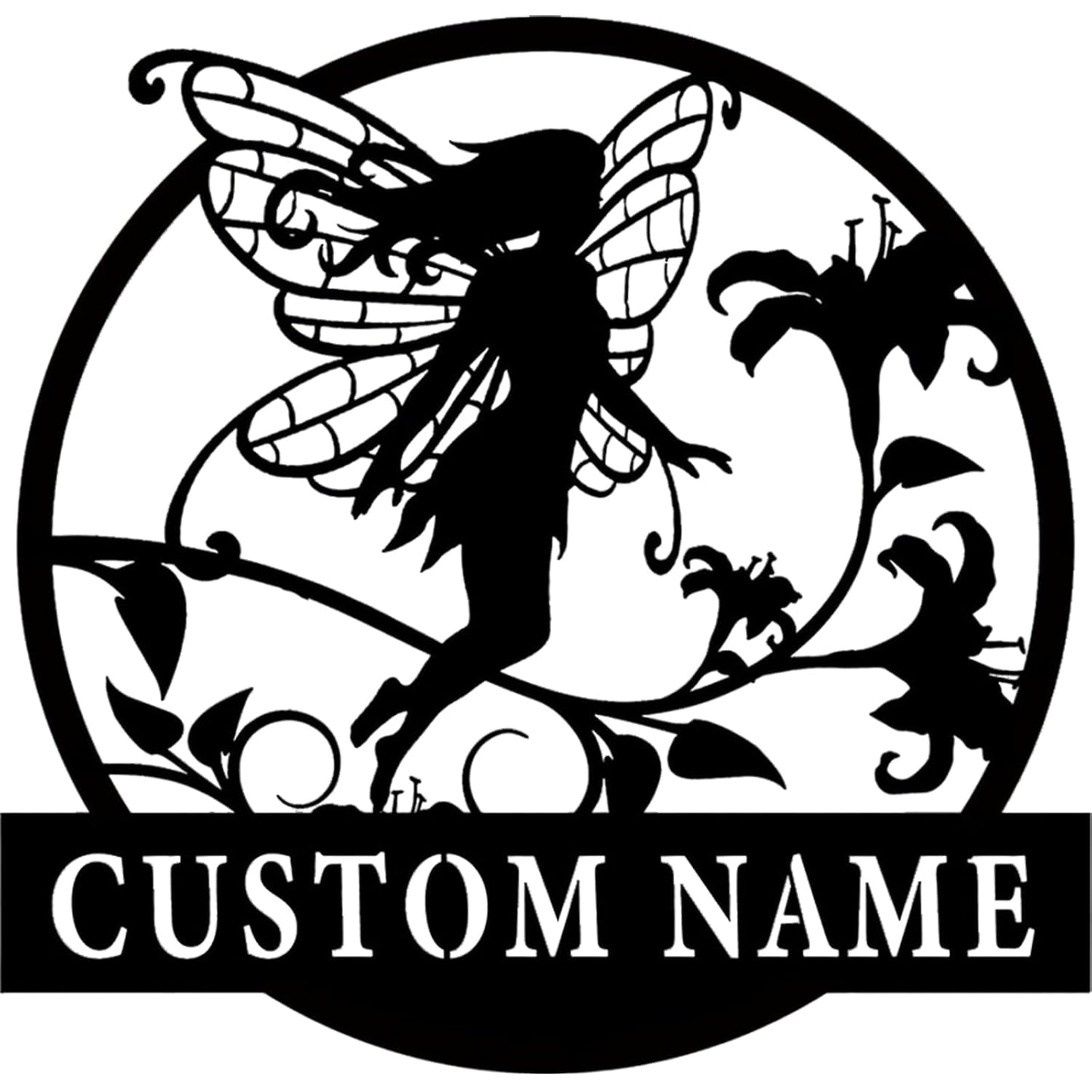Custom Fairy Garden Decor - Personalized Metal Sign for Flower Beds & Outdoor Magic