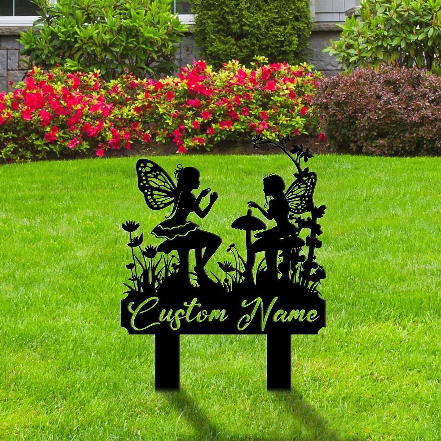 Personalized Enchanted Garden Stake - Custom Metal Sign for Outdoor Fairy Themes