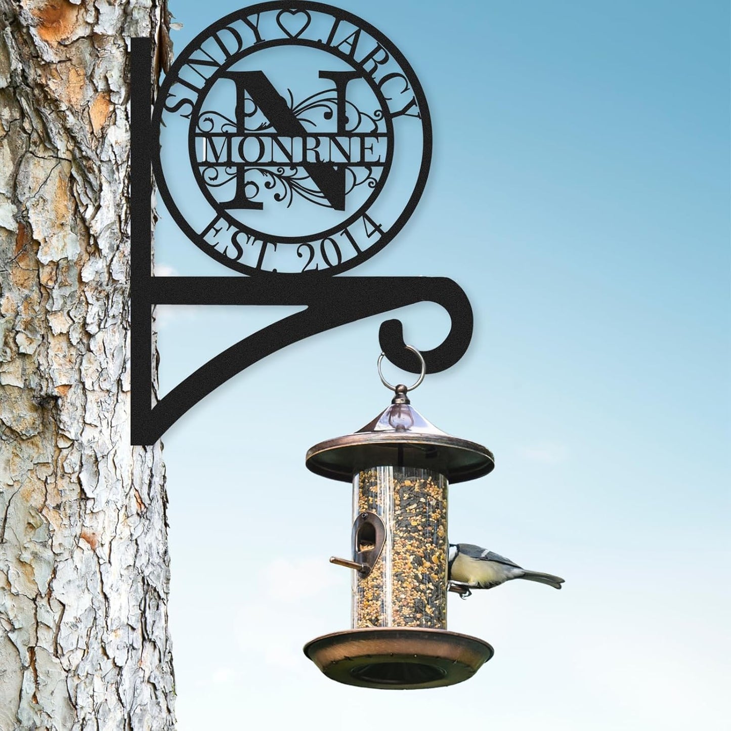 Custom Metal Plant Hanger Decorative Wall, Personalized Name Hooks for Hanging Plant Bracket
