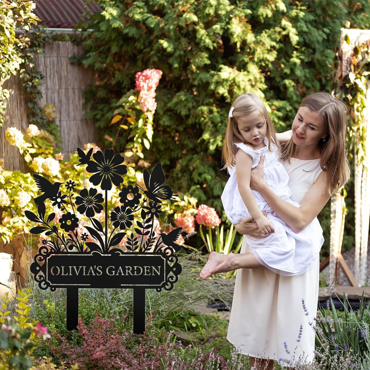 Custom Garden Sign Personalized Outdoor Metal Garden Stake Gifts for Gardeners