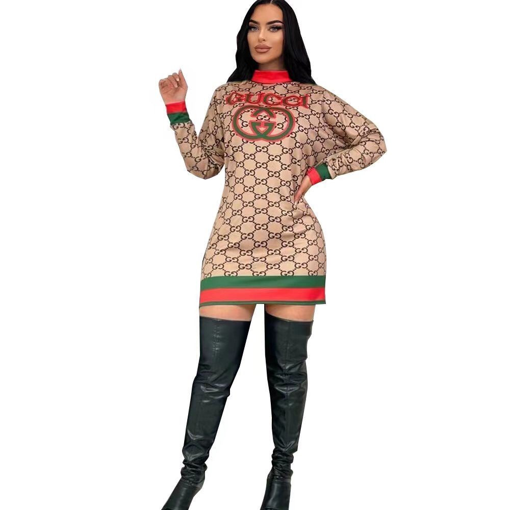 Fashion new women's long sleeved short skirt PD1023090908