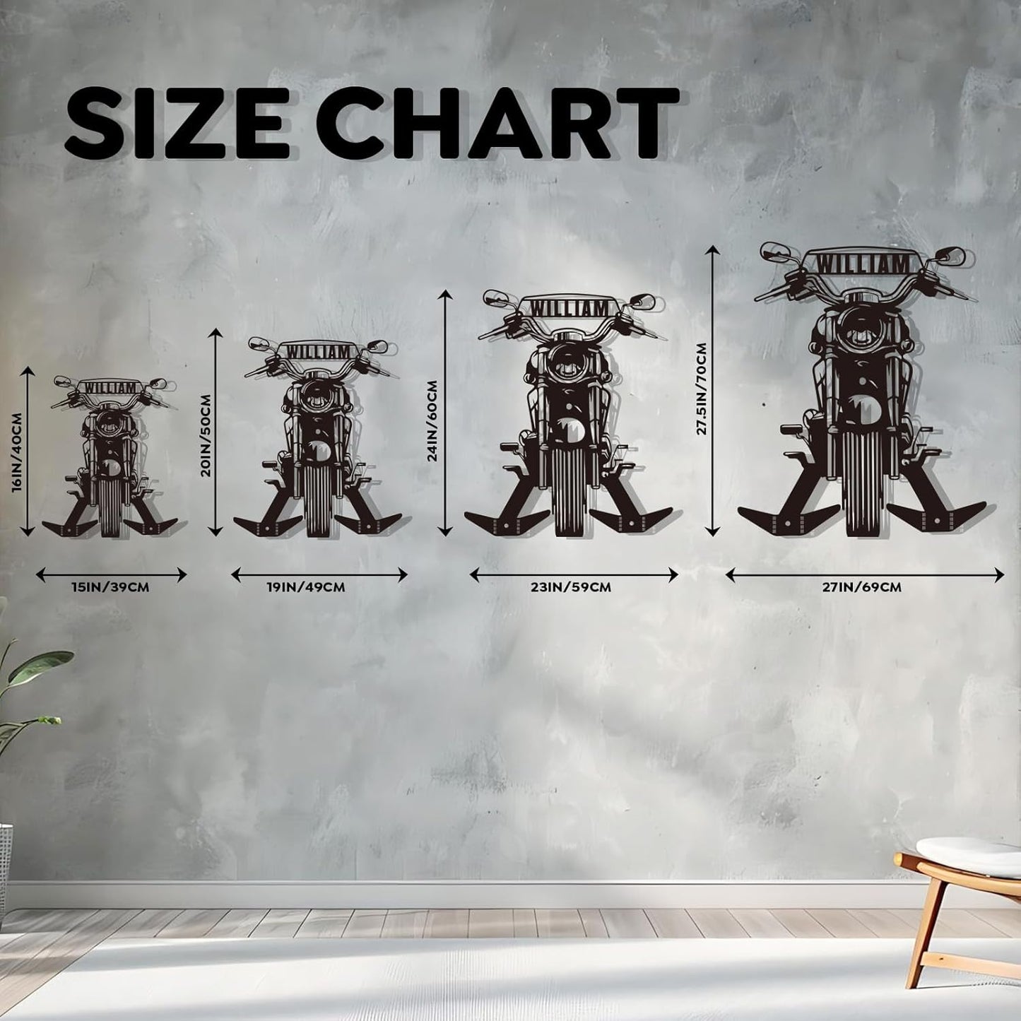 Custom Name Iron Helmet Hanger , Durable Wall-Mounted Rack for Bikers
