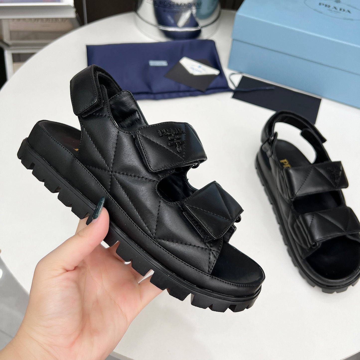 Spring And Summer New Women's Shoes Leather Soft Bottom Muffin Sandals Velcro 1024030828
