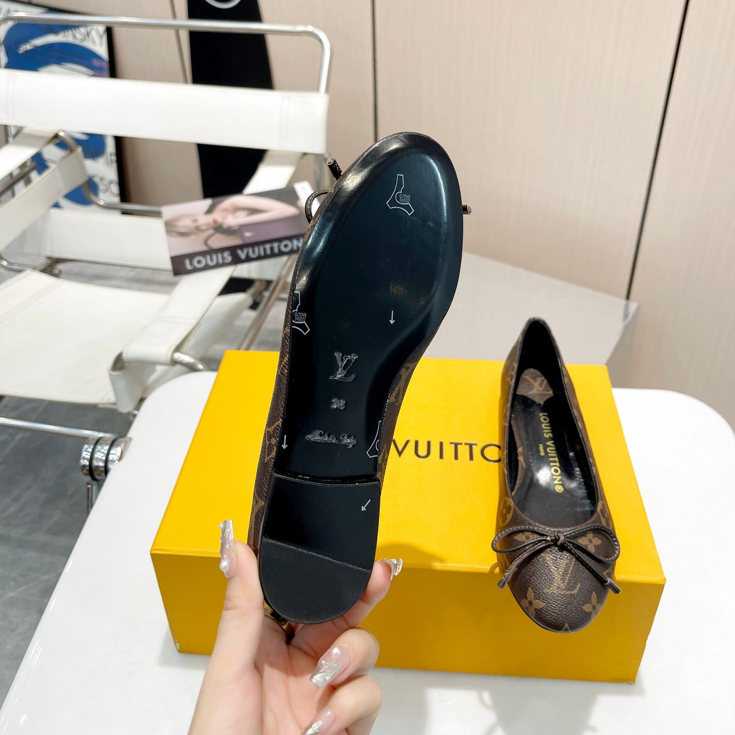New style bow ballet flat shoes presbyopia shoes 1824040702