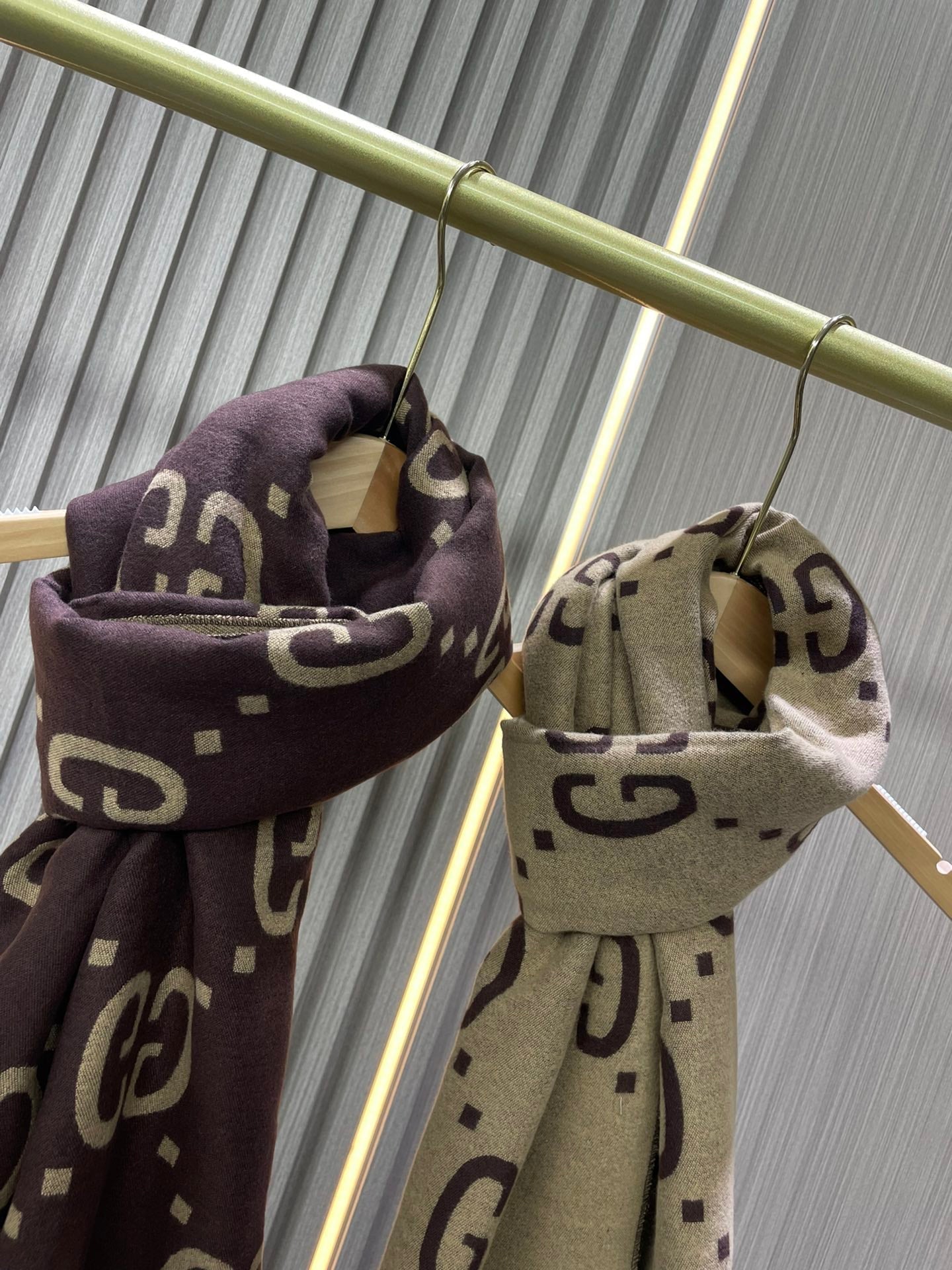 Jacquard Wool Silk Scarf XC0823091903