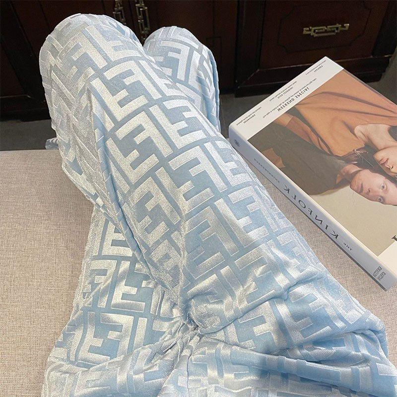 Blue F Letter Wide Leg Pants 0823120705