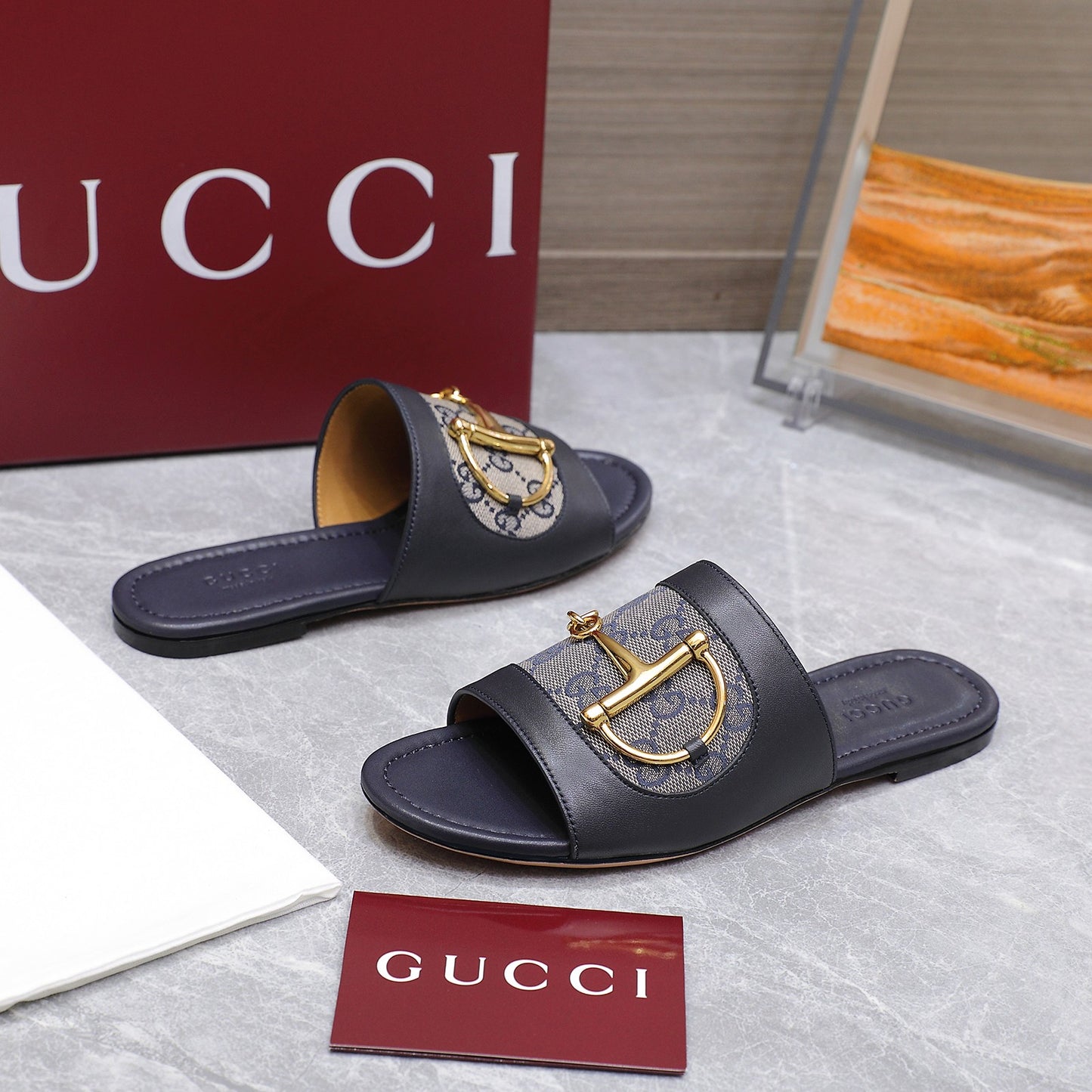 GG 25ss D-shaped chain buckle slippers 1825042512