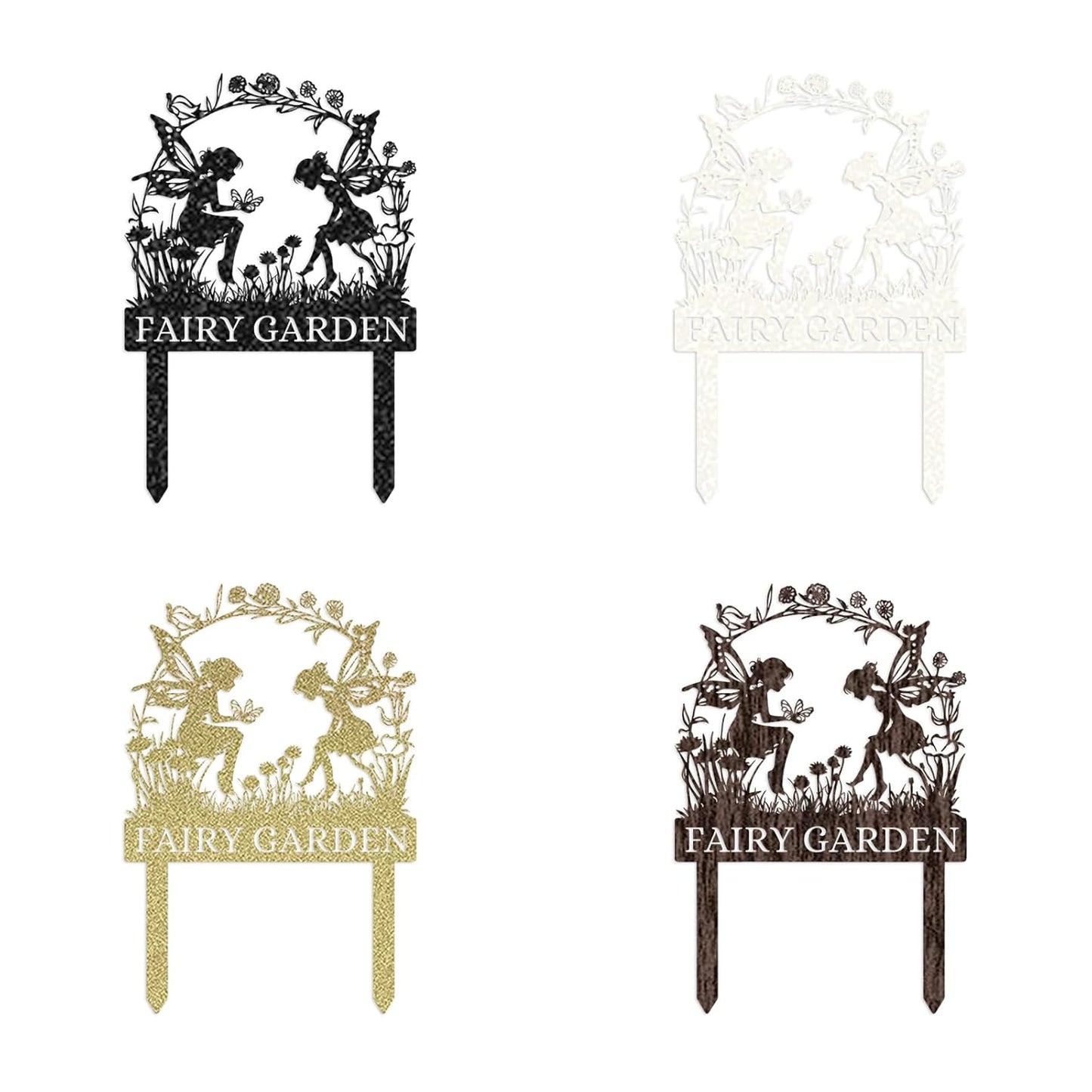 Handmade Fairy Garden Marker - Rustic Metal Sign for Flower Beds & Magical Gardens