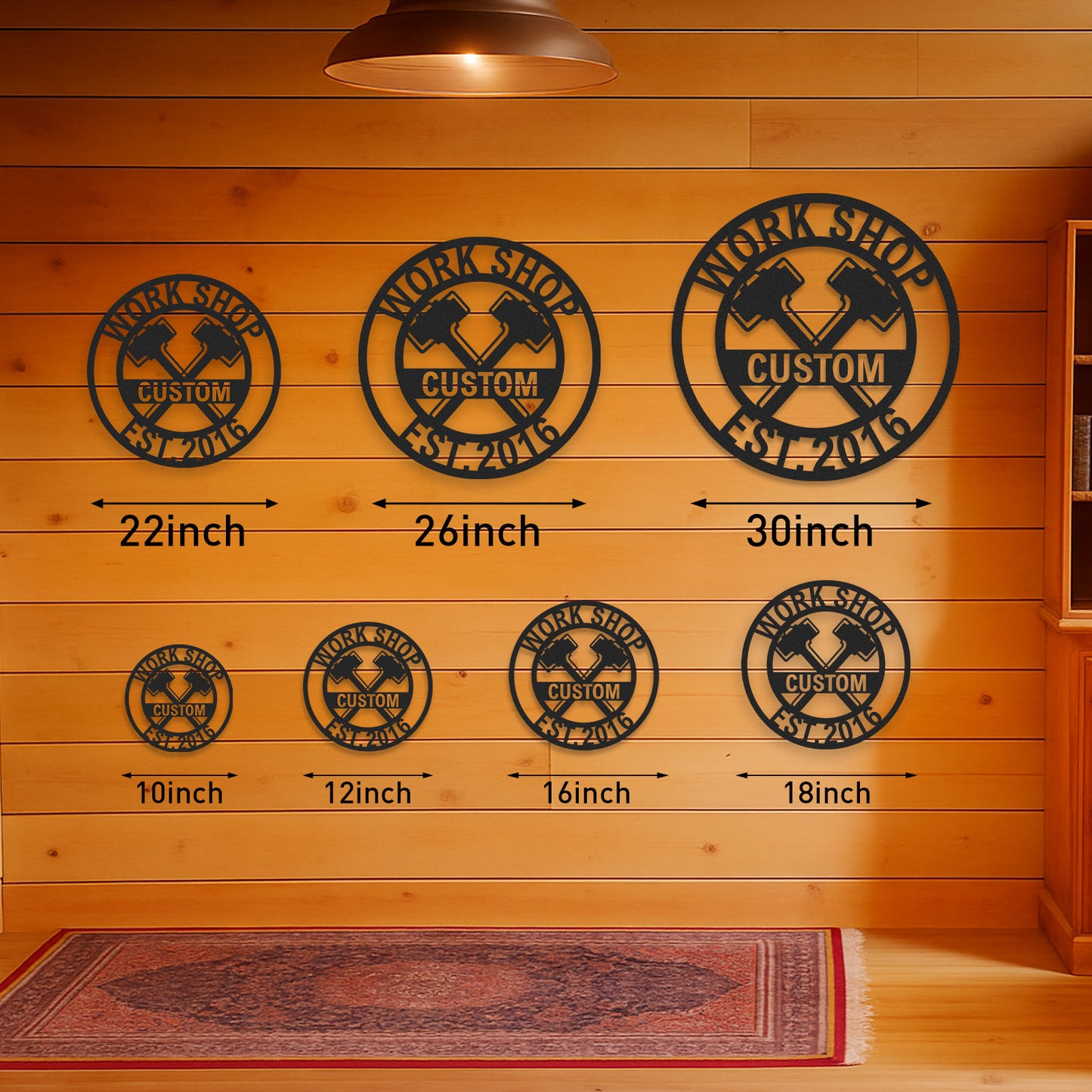 Custom Ranch Axe Sign, Personalized Metal Ranch Decor, Rustic Cabin Workshop Sign, Ranch House Gift