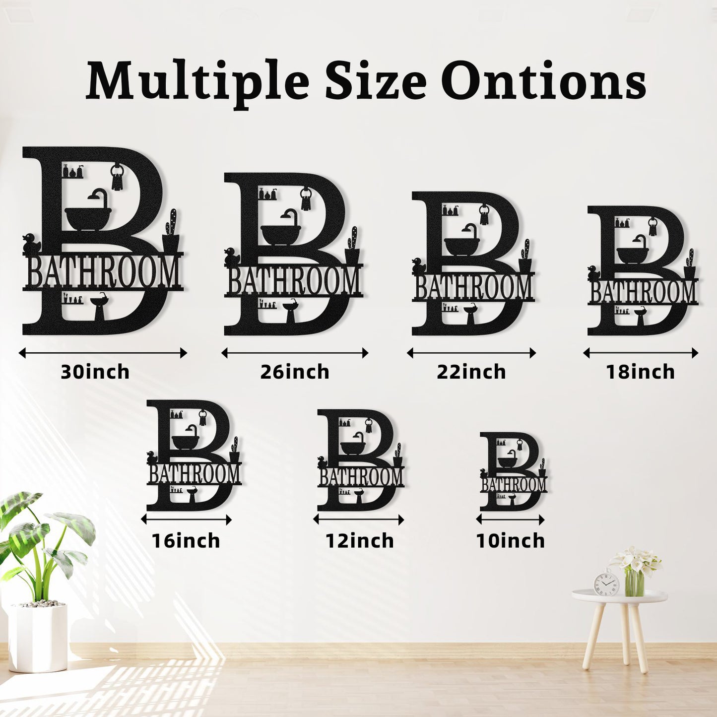 Dyoart Custom Metal Bathroom Wall Art, Farmhouse Bathroom Metal Wall Decor, Personalized Funny Bathroom Sign, Modern Home Hanging Decorations for Home Bathroom