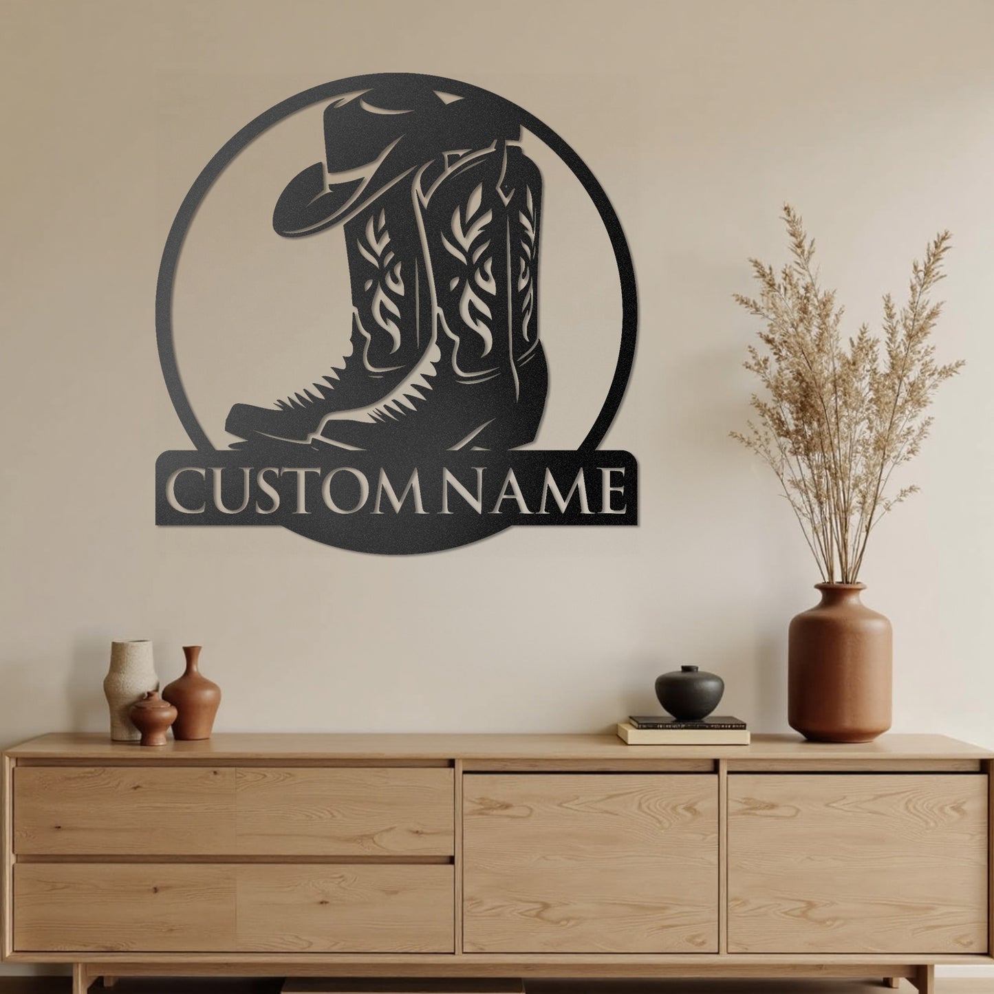 Personalized Cowboy Metal Sign, Western Wall Decor, Rustic Cowboy Riding Wall Art, Metal Outdoor Wall Art,  Rustic Country Western Decor for Bedroom Living Room Bathroom, Customized Gifts Color08