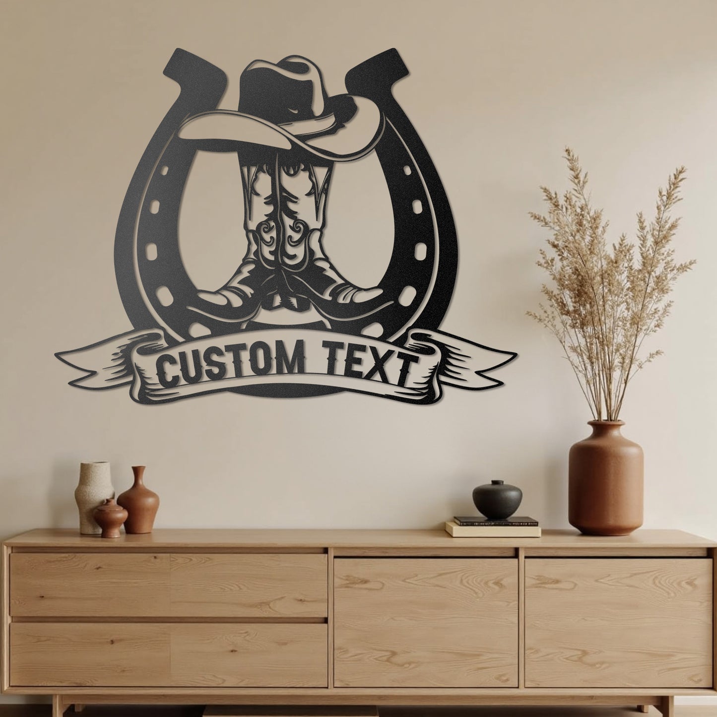 Personalized Cowboy Metal Sign, Western Wall Decor, Rustic Cowboy Riding Wall Art, Metal Outdoor Wall Art,  Rustic Country Western Decor for Bedroom Living Room Bathroom, Customized Gifts Color08