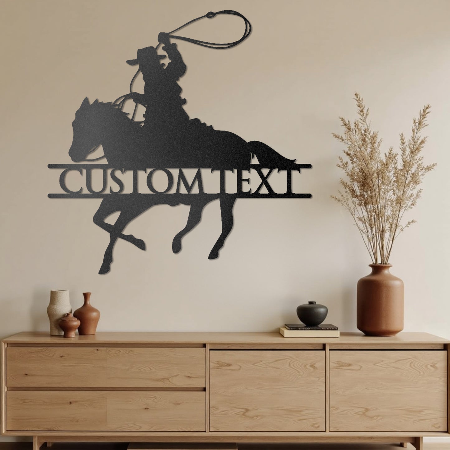 Personalized Cowboy Metal Sign, Western Wall Decor, Rustic Cowboy Riding Wall Art, Metal Outdoor Wall Art,  Rustic Country Western Decor for Bedroom Living Room Bathroom, Customized Gifts Color08