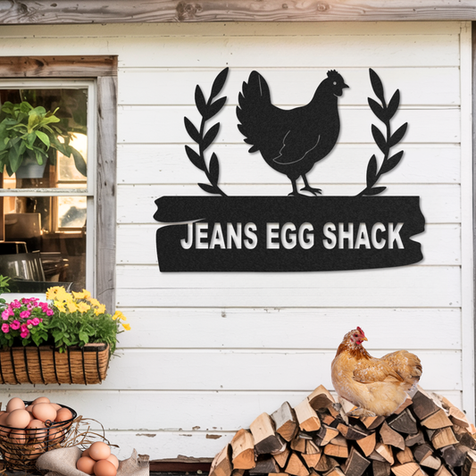 Personalized Chicken Coop Metal Sign, Rustic Farmhouse Wall Decor, Custom Henhouse Sign, Handmade Gift for Chicken Lovers, Poultry Business