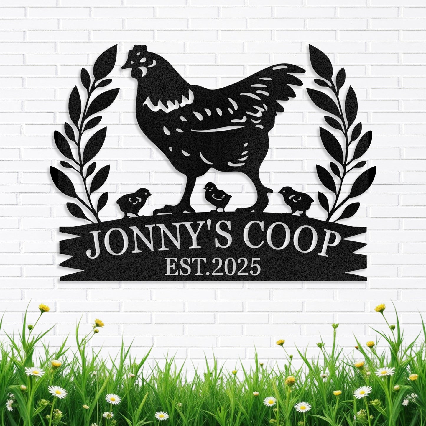 Personalized Chicken Coop Signs, Metal Funny Farm Decor, Chicken Coop Accessories, Metal Outdoor Wall Art, Custom Hen House Sign, Rustic Farmhouse Wall Decor for Farm Yard Garden Color10