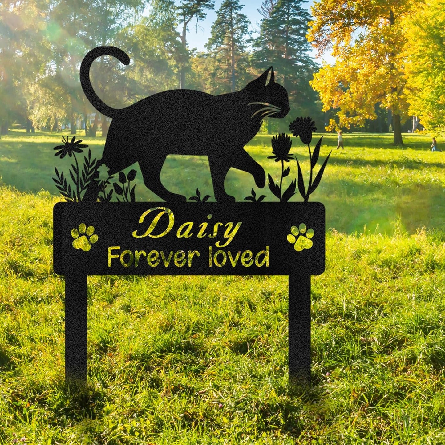 Personalized Iron Cat Memorial - Custom Pet Plaque for Cherished Memories
