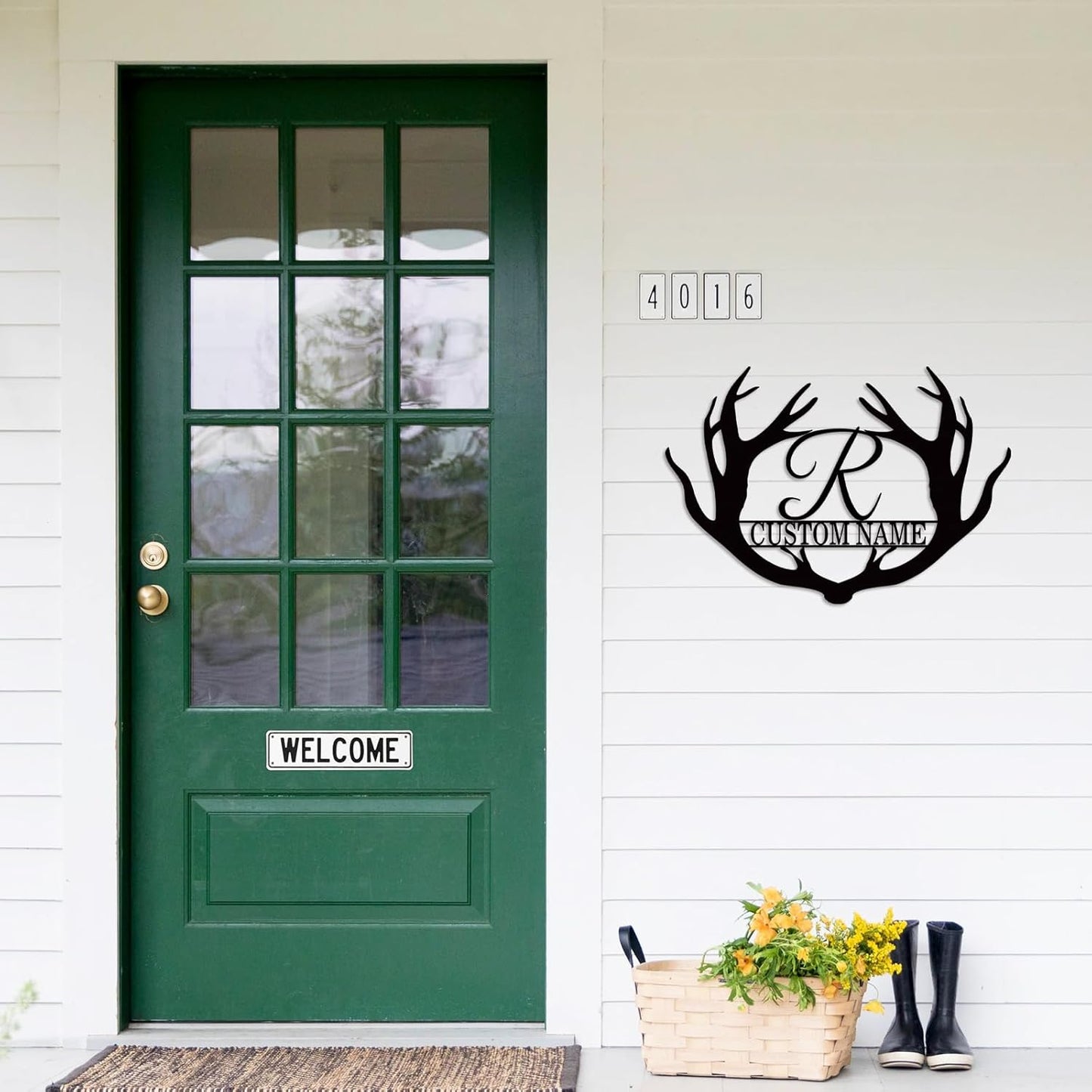 Custom Butterfly Metal Sign for Cabin or Porch, Personalized Family Name Wall Decor Gift