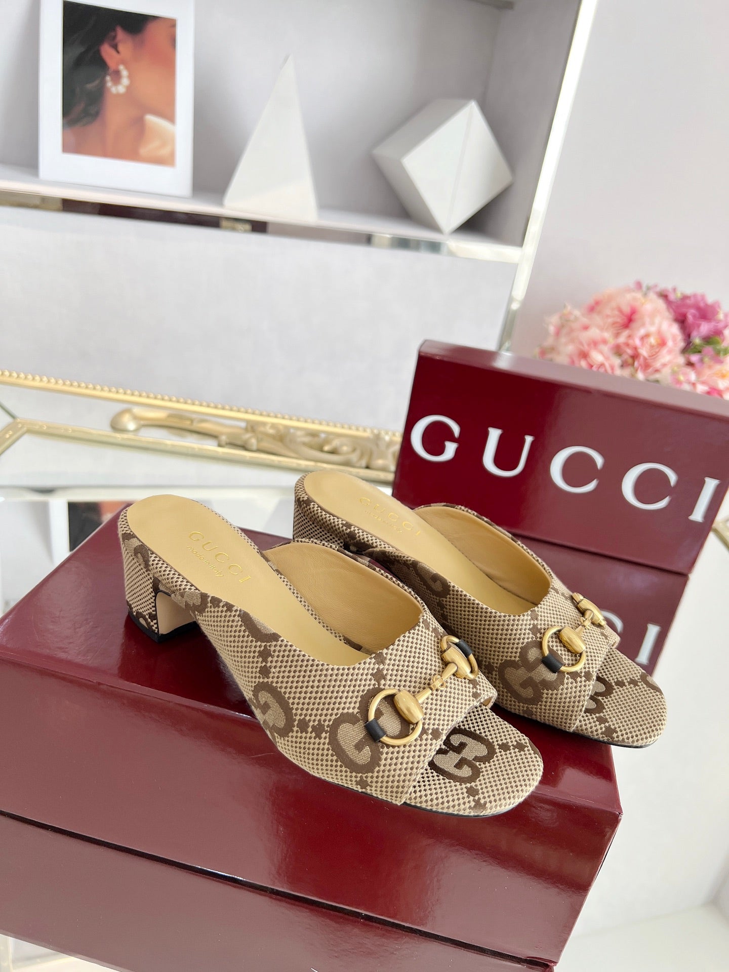 GG Chunky heel slippers 1825061302