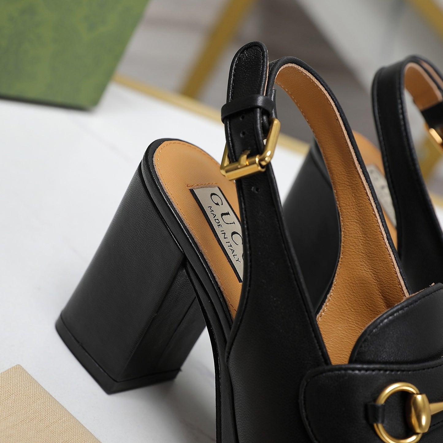 GG Horsebit slingback pumps 1825031805
