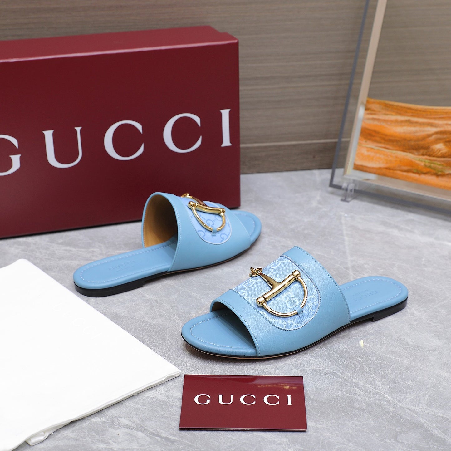 GG 25ss D-shaped chain buckle slippers 1825042512