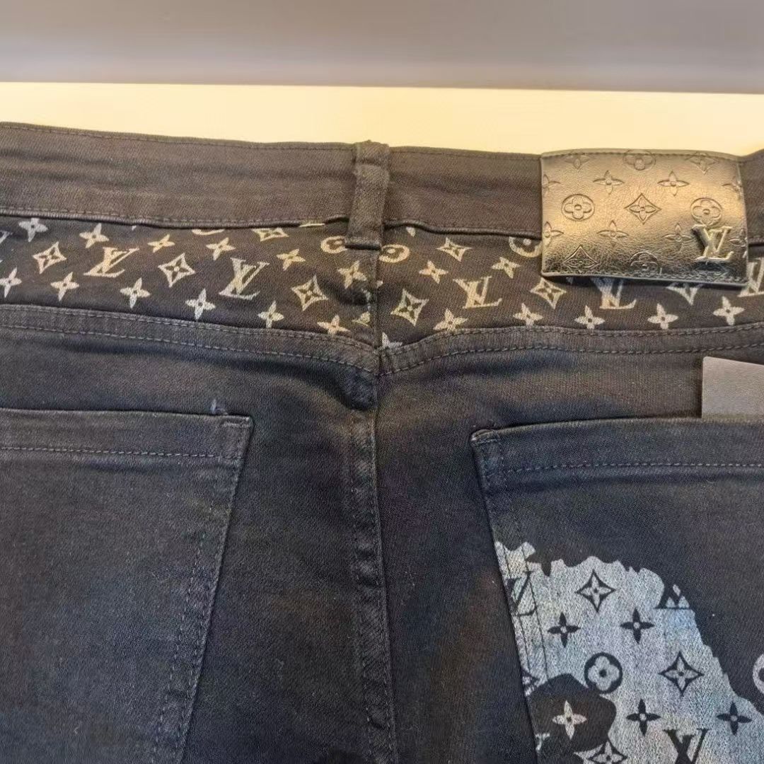 Men's denim casual cool straight leg pants 1024110817
