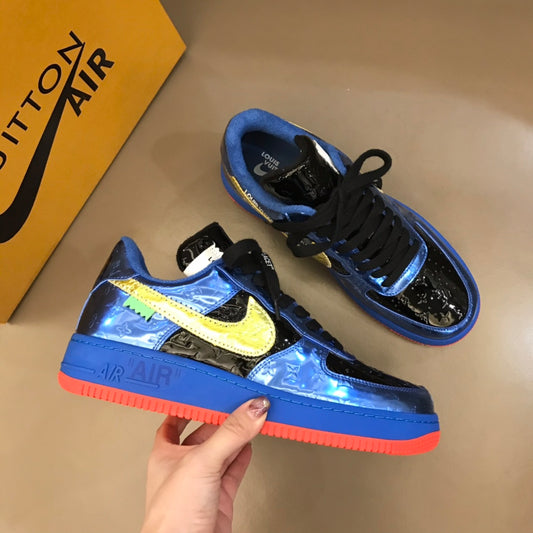 Tripartite Joint Bright Leather Embossed Contrast Color Sneakers XC1623071703