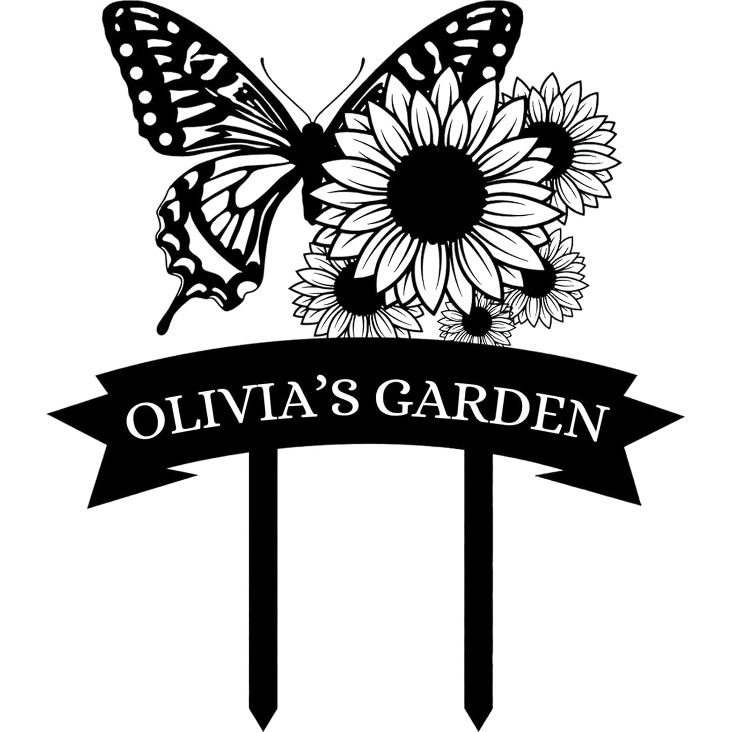 Custom Rabbit Garden Sign, Personalized Outdoor Metal Yard Sign for Gardeners or Lawn Decor