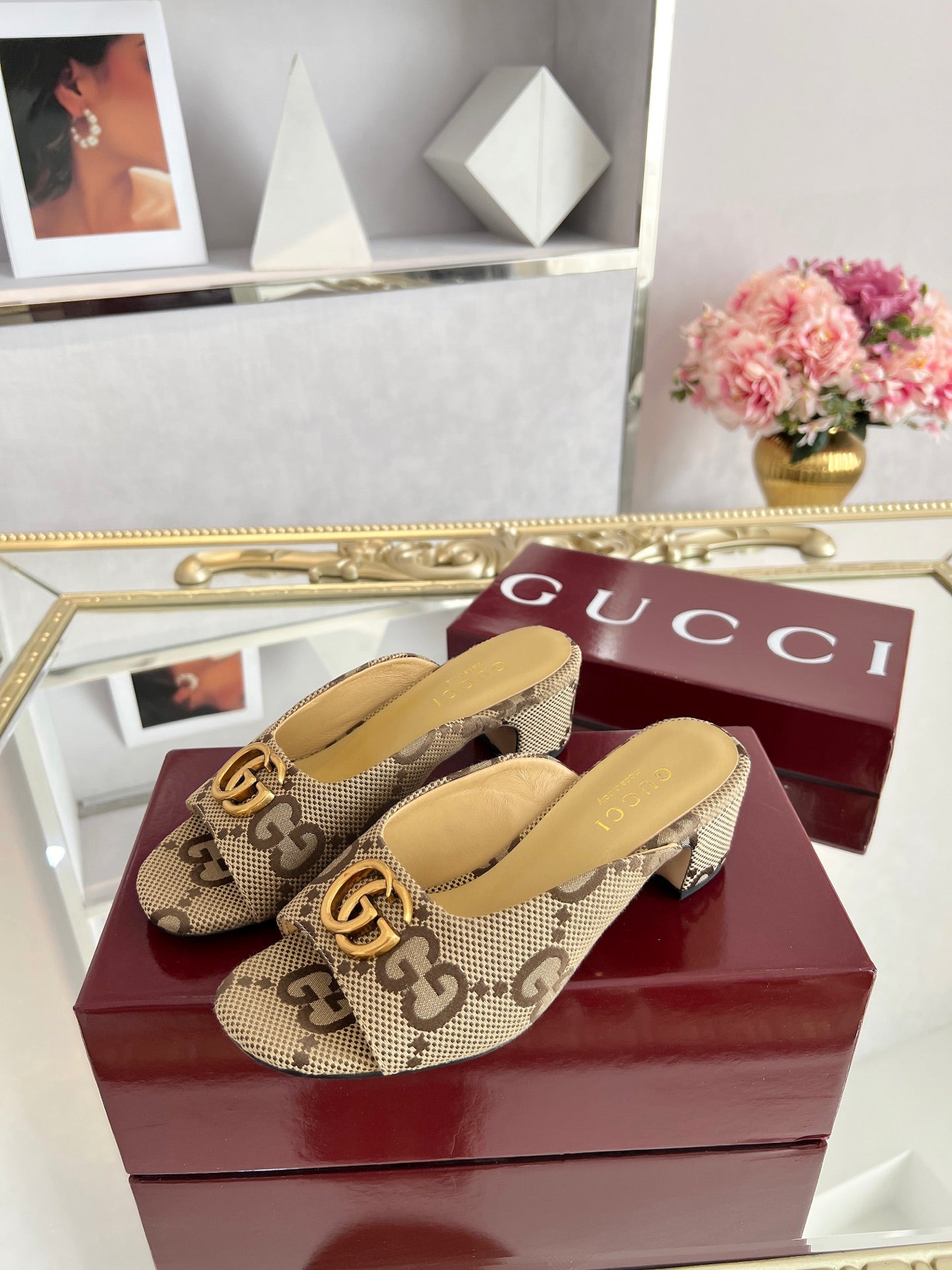 GG Chunky heel slippers 1825061302