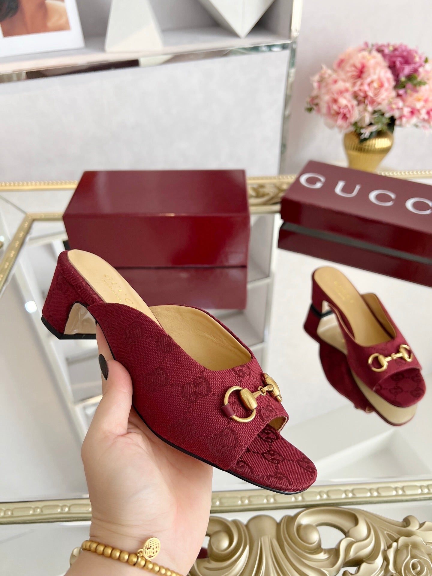 GG Chunky heel slippers 1825061302