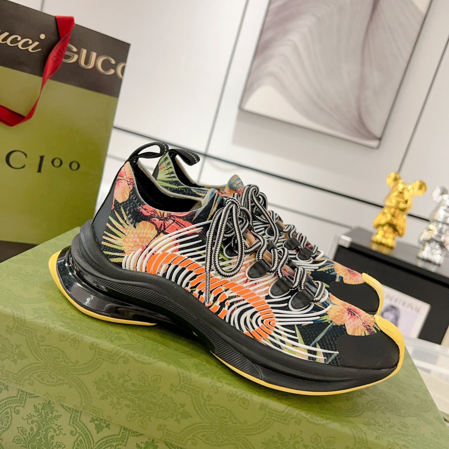 G fashion patterned rubber sole sneakers XC0723110316