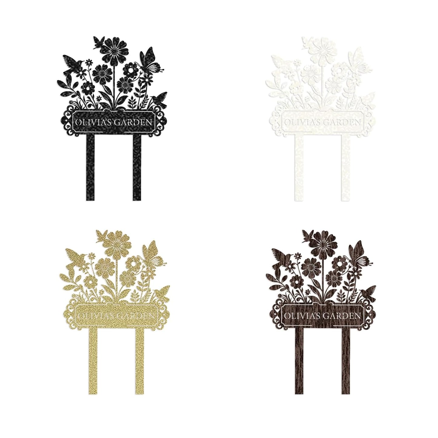 Custom Garden Sign Personalized Outdoor Metal Garden Stake Gifts for Gardeners