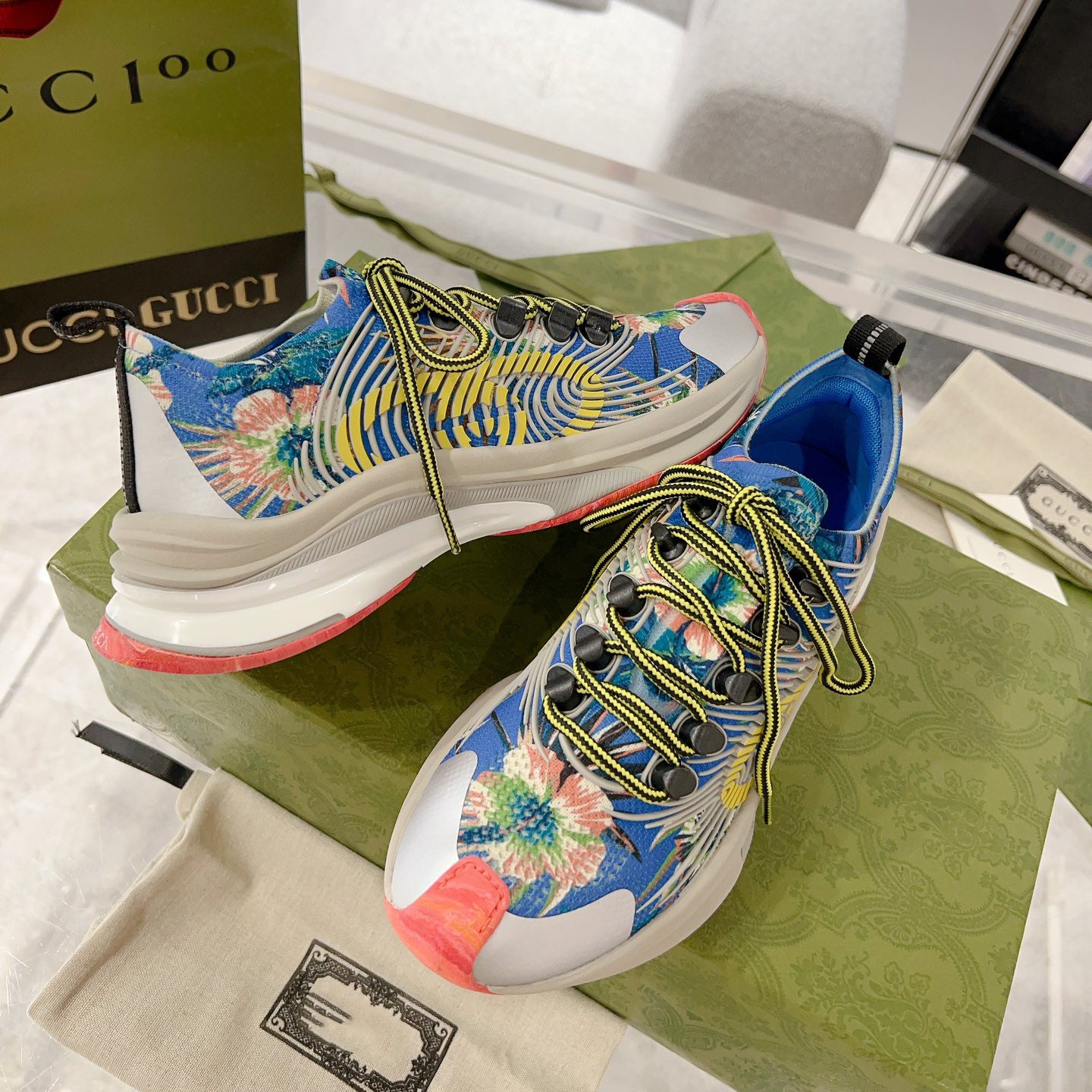 G fashion patterned rubber sole sneakers XC0723110316