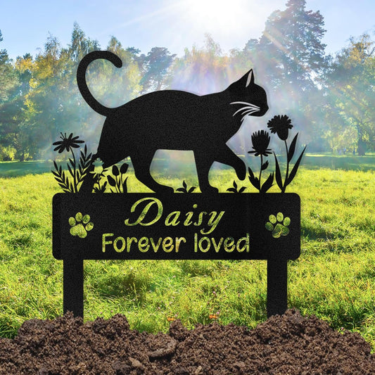 Personalized Iron Cat Memorial - Custom Pet Plaque for Cherished Memories