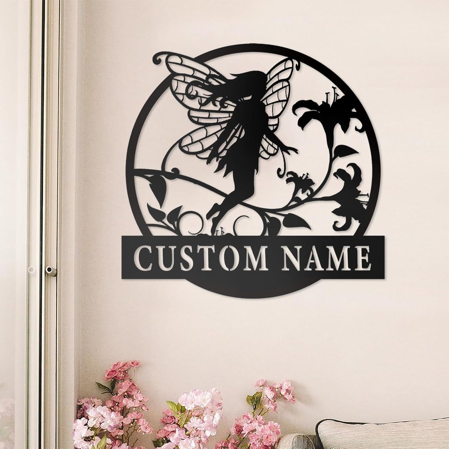 Custom Fairy Garden Decor - Personalized Metal Sign for Flower Beds & Outdoor Magic