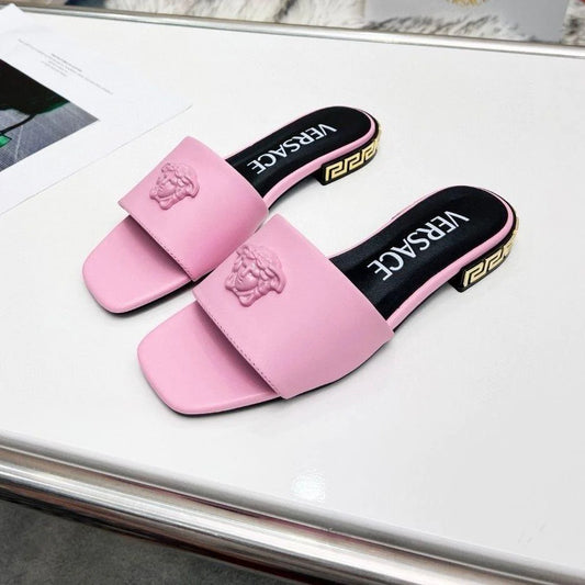 Classic Fashion Comfortable Head Flat Square Large Size Slippers 1024040207