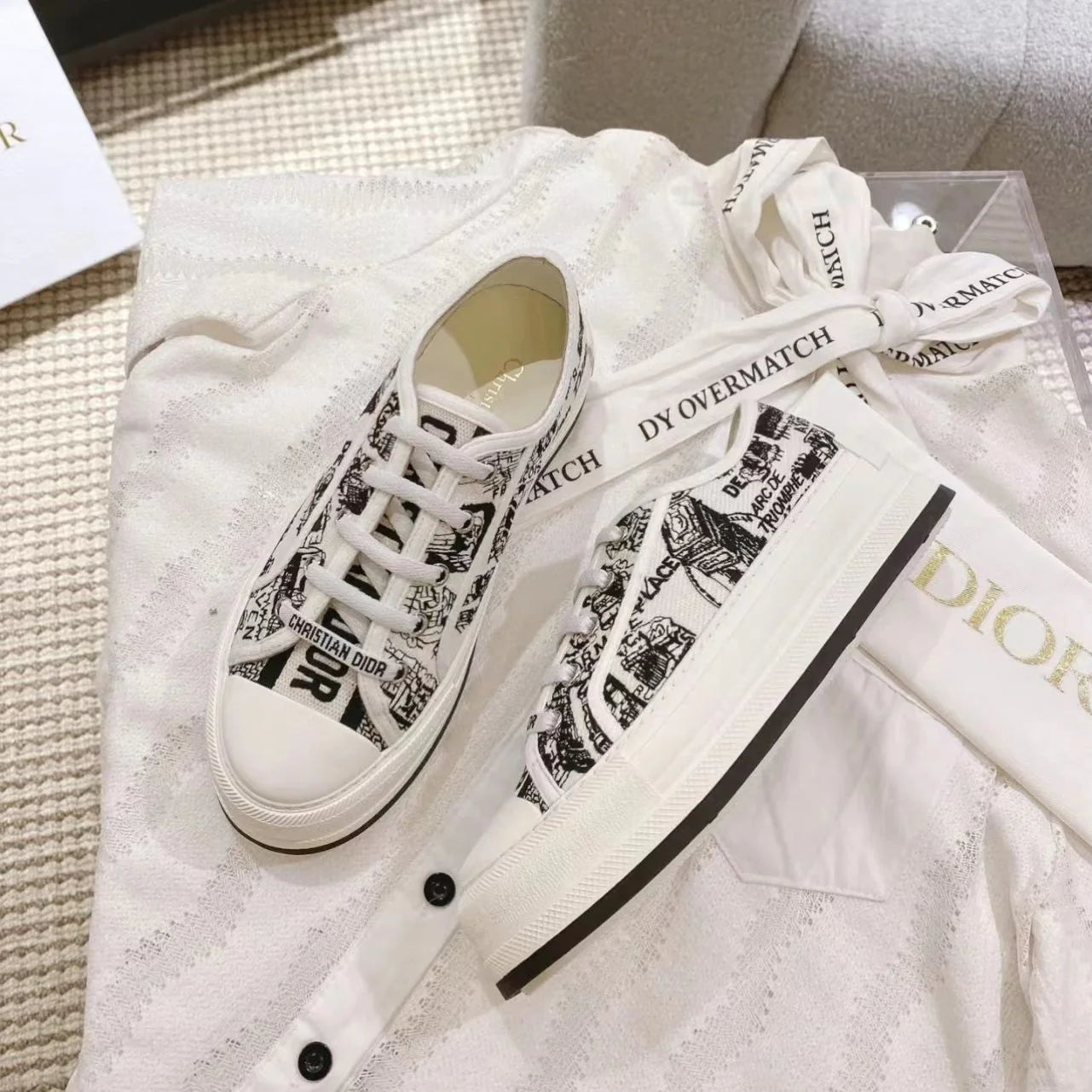 Embroidered Canvas New Genuine Leather Height Increased Thick-soled All-match Casual SneakersPD052412403