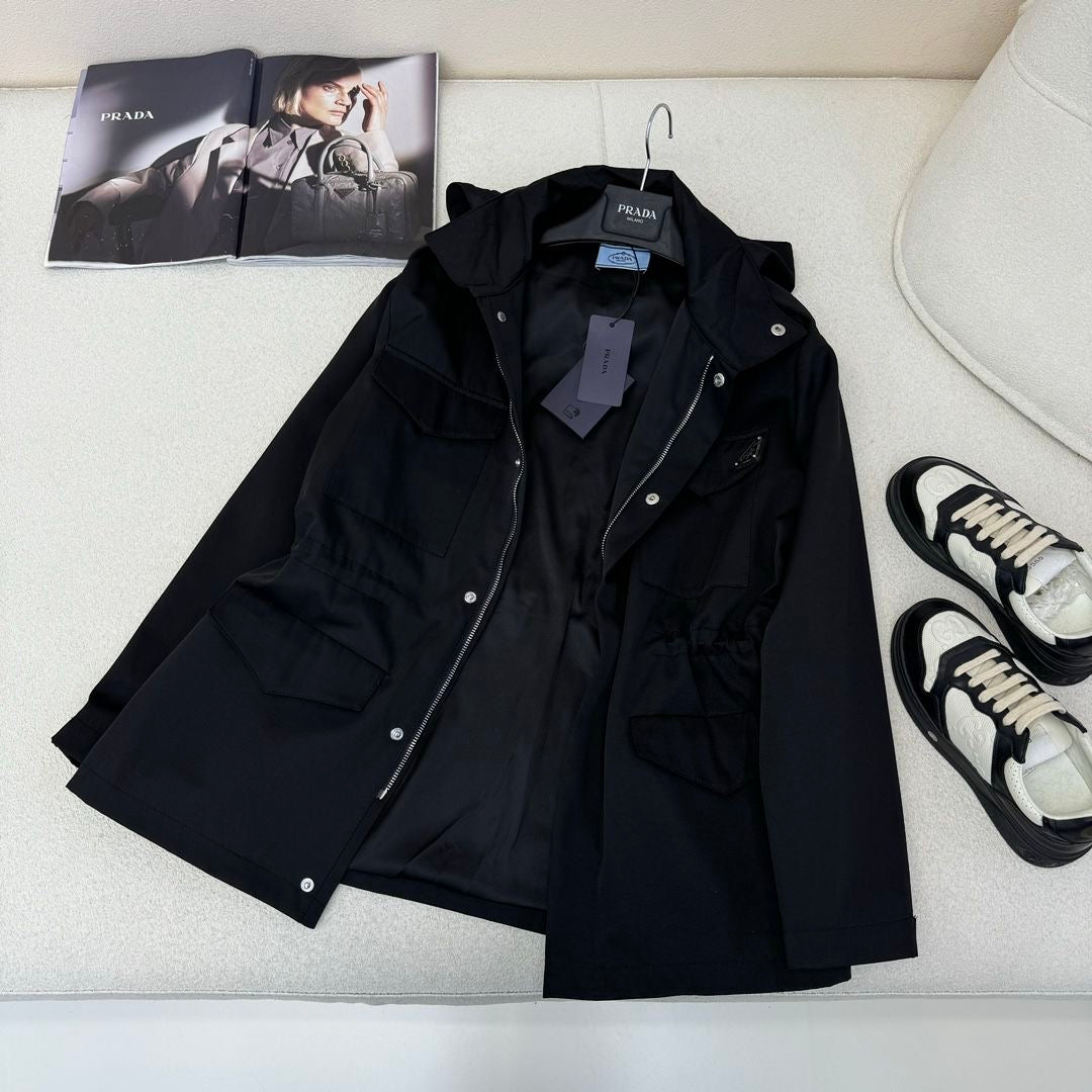 PR waisted hooded jacket 1824091813